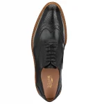 Goodyear Welted Triple Out Sole Leather Shoes Black Brogues for Men - Image 7