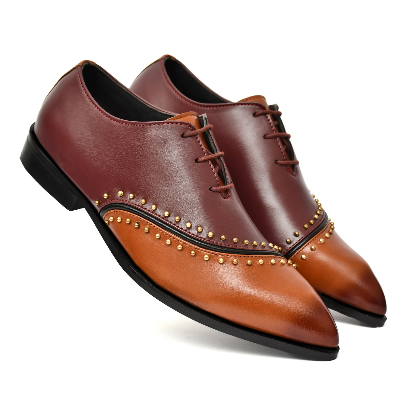 1744134085_7b9c2c004bf120a9c4aa DDesire Pointer Beaded Brown Tan Lace UP - Image 1
