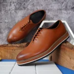 Tan Lace UP Shoes - Image 3