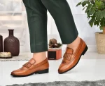 DDesire Tan Loafer Flap Shoes - Image 3