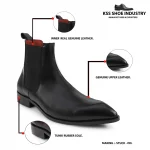 DDesire Pointer Man Chelsa Black Leather Boot - Image 5