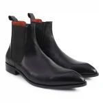 DDesire Pointer Man Chelsa Black Leather Boot - Image 4