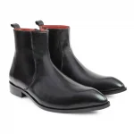 DDesire Pointer Man Leather Black Zip Boot - Image 4