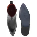 DDesire Pointer Man Leather Black Zip Boot - Image 5