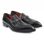 DDesire Horsebit Pointer Man Mocassion Black Leather Shoes - Image 4