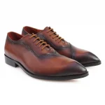 DDesire Pointer Man Leather Tan Lace UP - Image 5