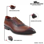DDesire Pointer Man Leather Tan Lace UP - Image 3