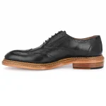 Goodyear Welted Triple Out Sole Leather Shoes Black Brogues for Men - Image 6