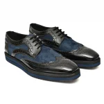 DDesire Casual Black Blue Brogue Non Leather - Image 3