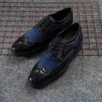 DDesire Casual Black Blue Brogue Non Leather - Image 6