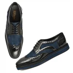 DDesire Casual Black Blue Brogue Non Leather - Image 5