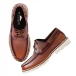 DDesire Leather Tan Boat Shoes - Image 5