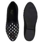 DDesire Red Suede Laser-Cut Slip-On Loafers / Ethnic Flats - Image 2