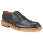 DDesire Men's Black Wingtip Brogue Oxford Shoes Contrast Sole Dress Shoes