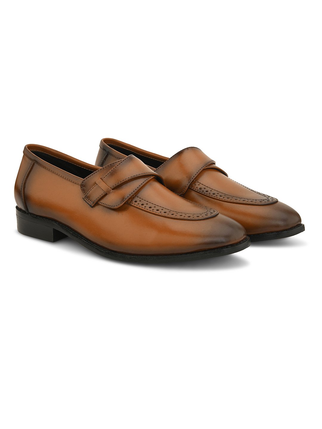 11 (2) copy DDesire Men's Brown Leather Loafers With Horse bit Buckle - Image 1