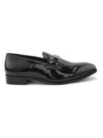 DDesire Men's Black Patent Horsebit Loafers - Shiny Formal Dress Shoes - Image 3