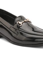 DDesire Men’s Black Patent Leather Horsebit Loafers - Image 2