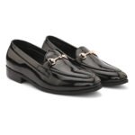 DDesire Men’s Black Patent Leather Horsebit Loafers
