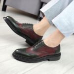 DDesire Men's Black Plain Toe Oxford Shoes - Contrast Natural Welt Formal Dress Shoes - Image 5