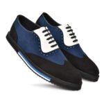 DDesire Men's Tricolor Suede Wingtip Brogue Oxfords Casual Dress Sneakers